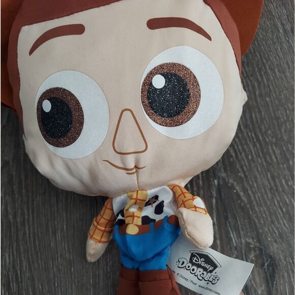 Disney Doorables Toy Story Sheriff Woody Puffables Stuffed Plush Sparkle Eyes - Picture 3 of 4